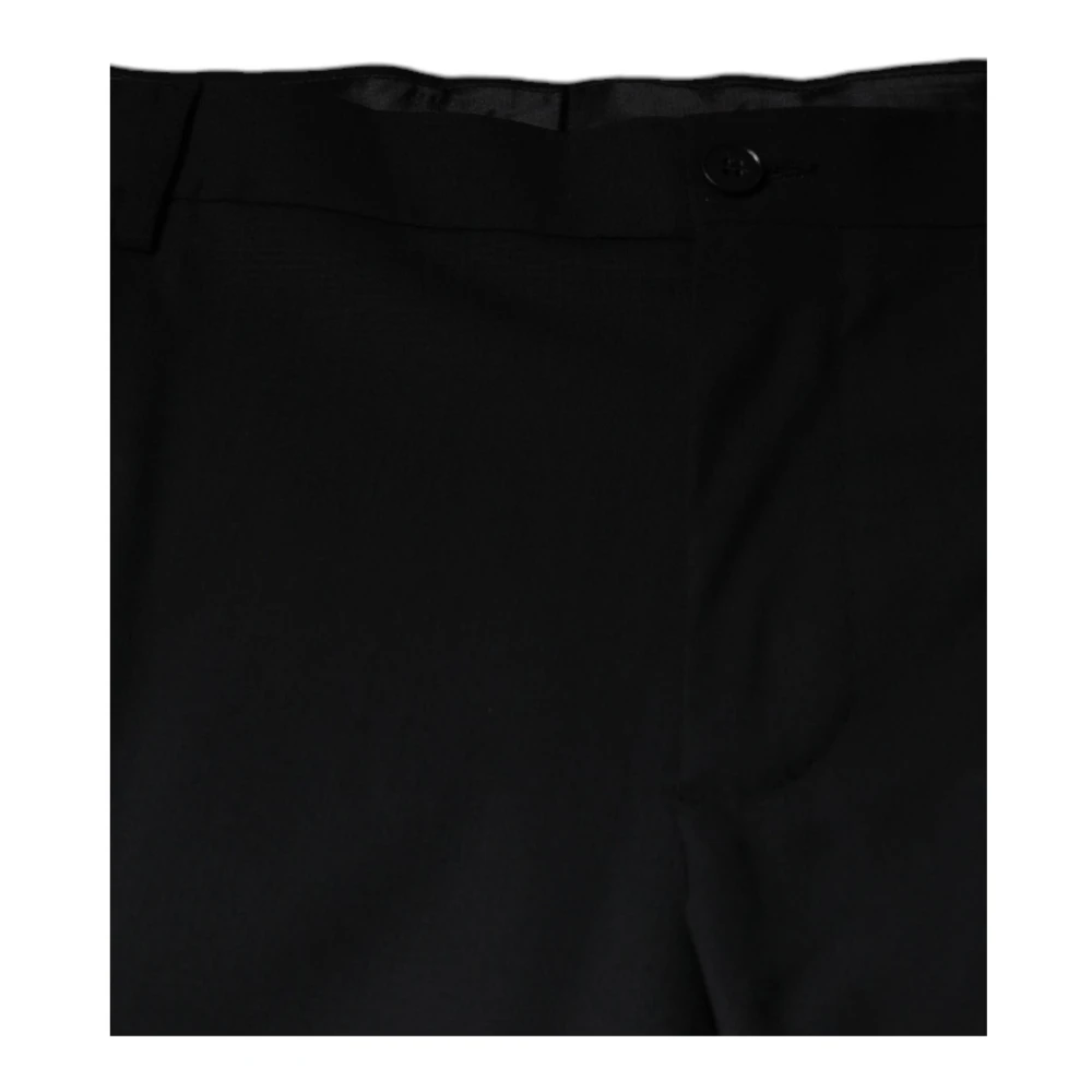 Dolce & Gabbana Zwarte wollen blend pantalon Black Heren