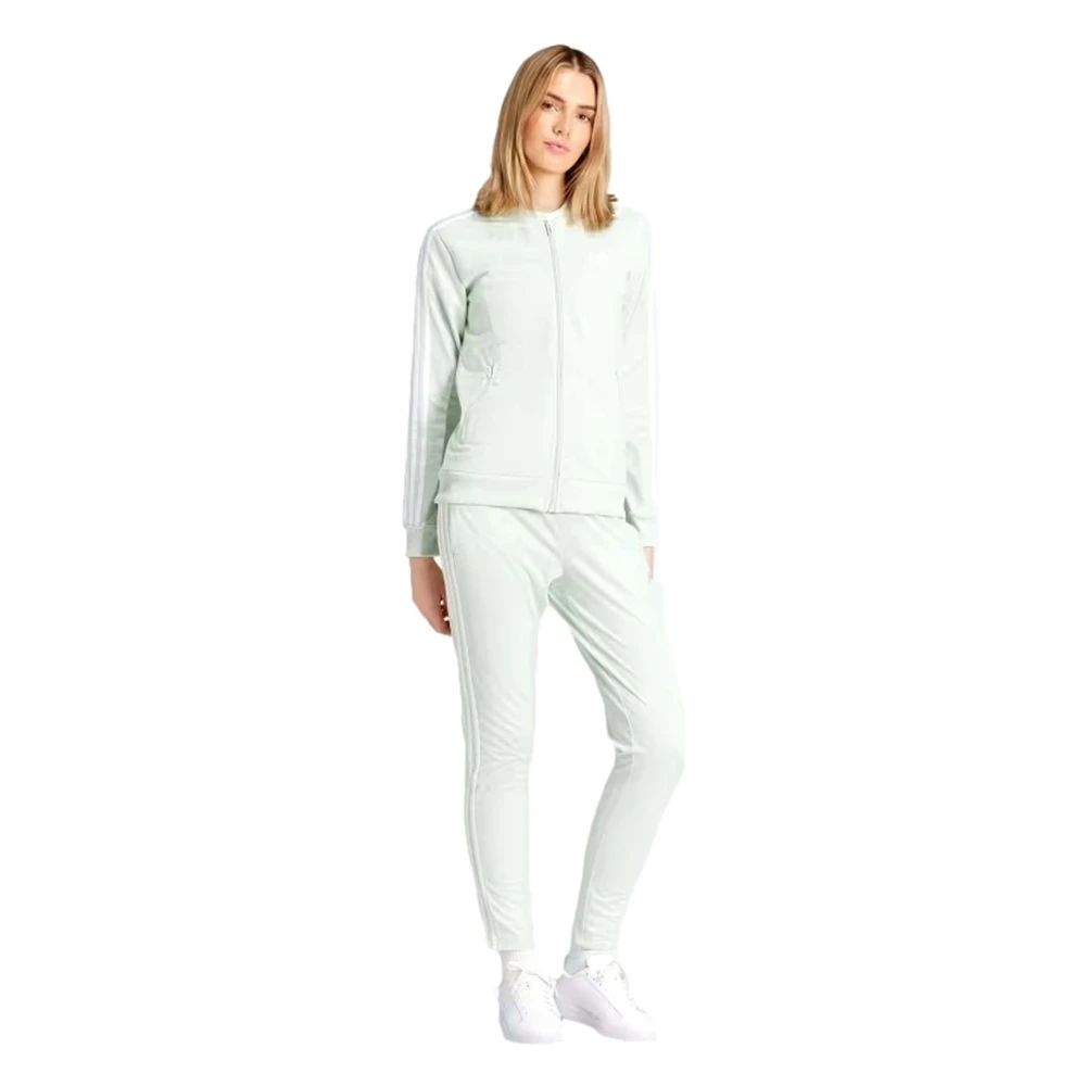 Adidas Essentials 3 Bandas Tracksuit Green Dames