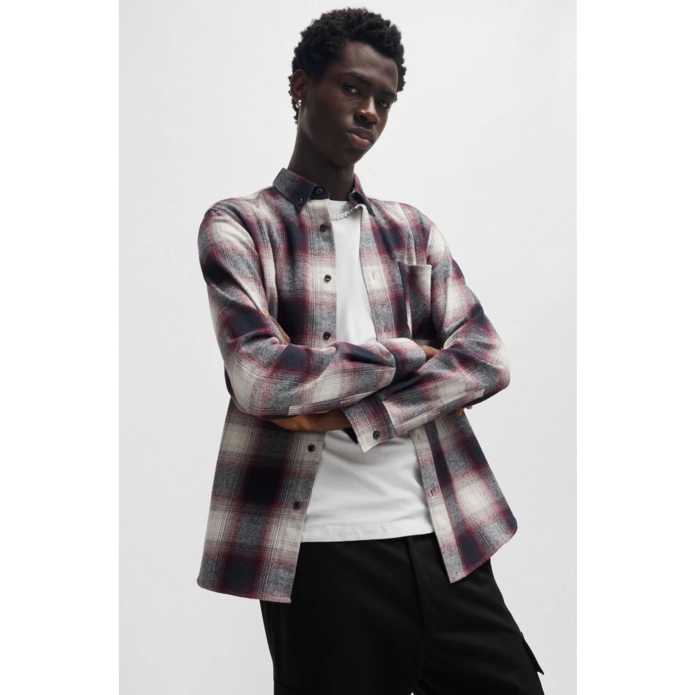 Hugo Boss Stijlvol Shirt voor Mannen Pink Heren