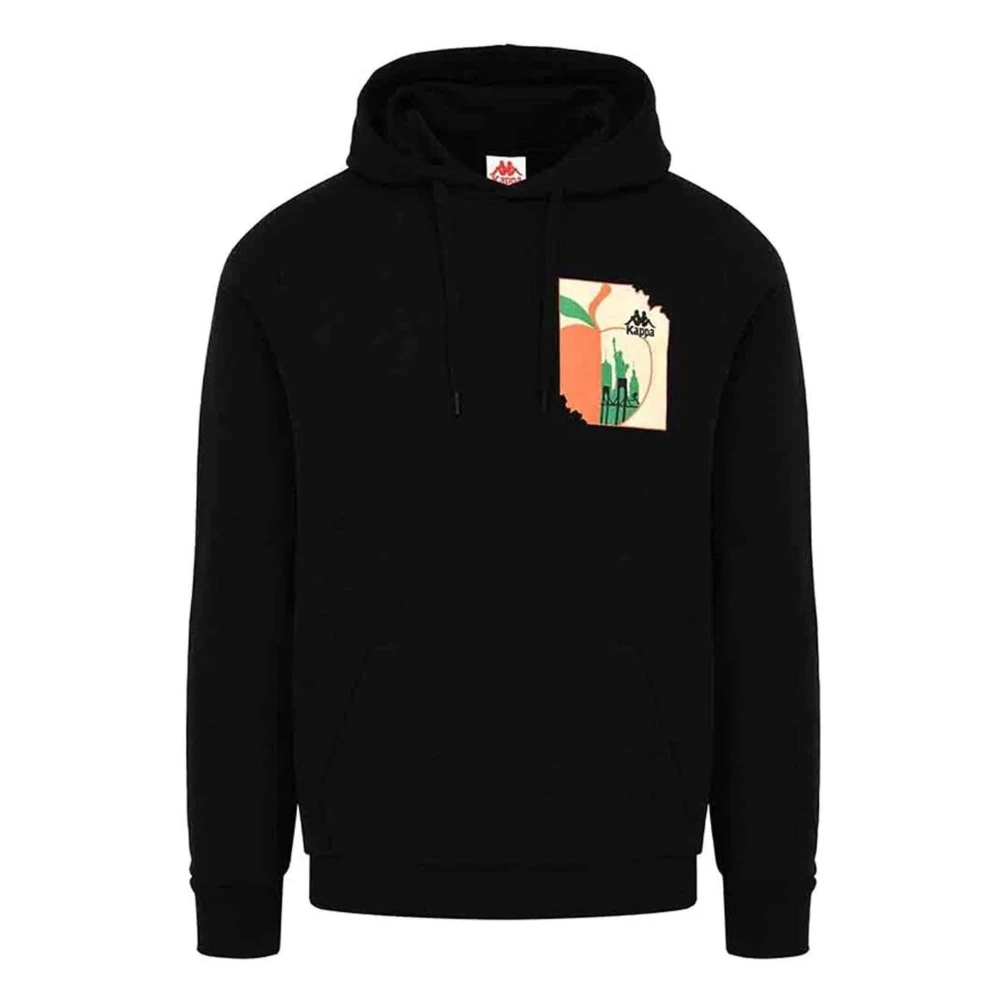 Kappa Hoodie Black Heren