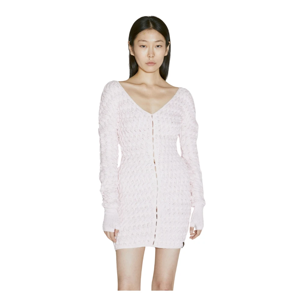 Isa Boulder Women's Pink Cut-Out Cereal Mini Dress - Knitted Dresses - M - Dresses