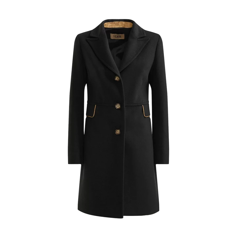 Alviero Martini 1a Classe Zwarte Slim Fit Jas Elegant Ontwerp Black Dames