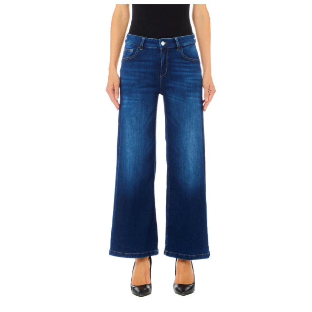Liu Jo Women's Blue Wide Jeans,, Wide Flare Jeans W28