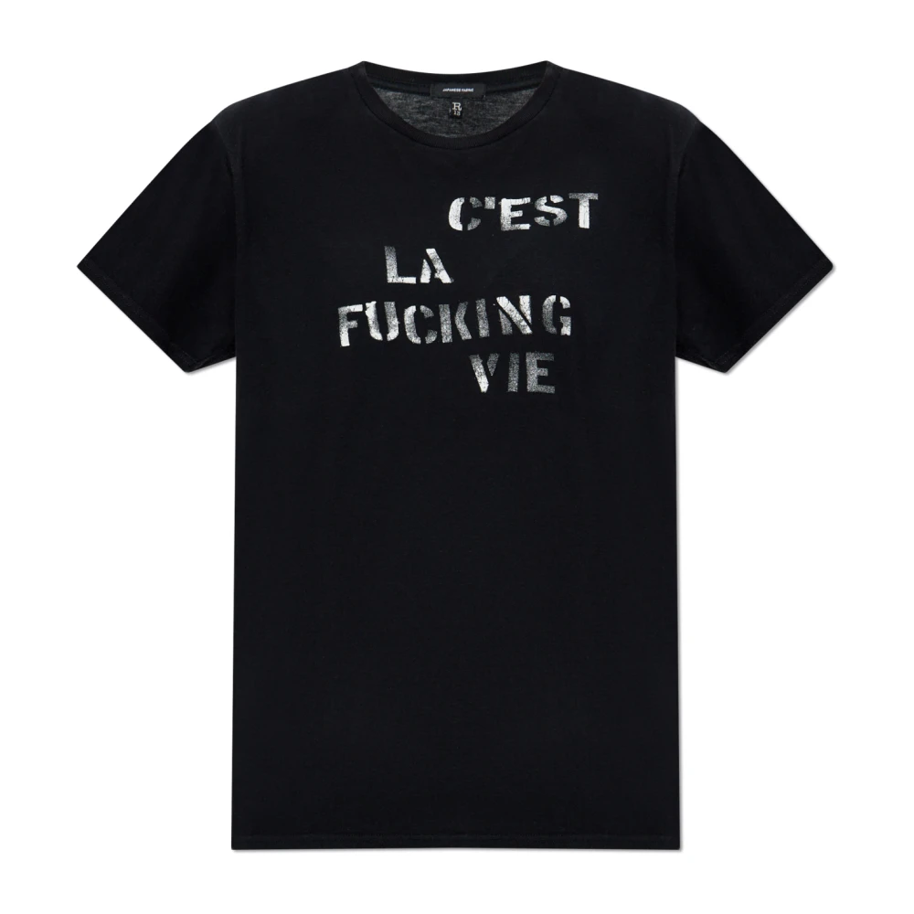 R13 Bedrukte T-shirt Black Dames