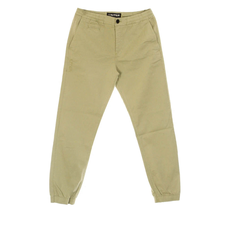 Iuter Beige Joggingbroek met Elastische Taille Beige Heren