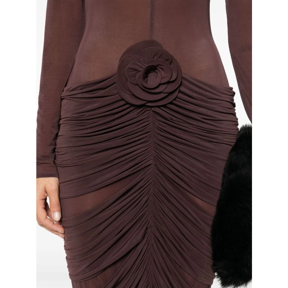 Magda Butrym Burgundy Elegant Jurk Red Dames