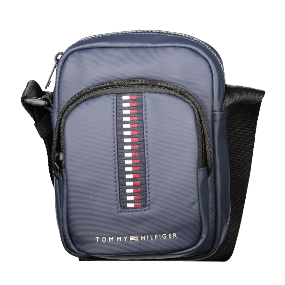 Tommy Hilfiger Men's Blue Messenger Bag With Adjustable Strap