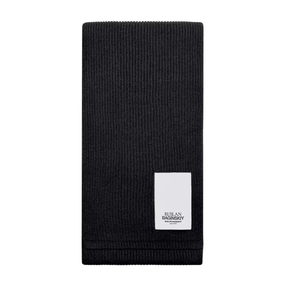 Ruslan Baginskiy Zwart Logo Patch Sjaal Black Dames