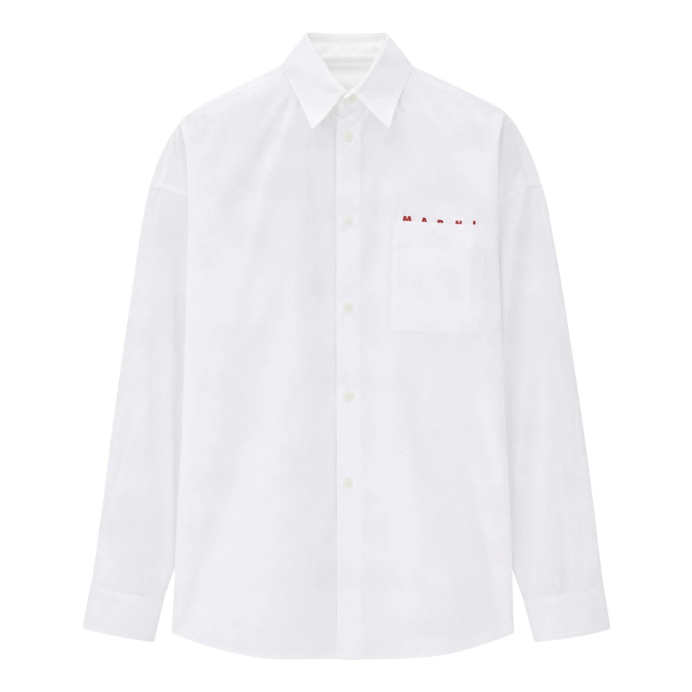 Marni Uomo Bianco Camicia In Cotone - Immagine 2