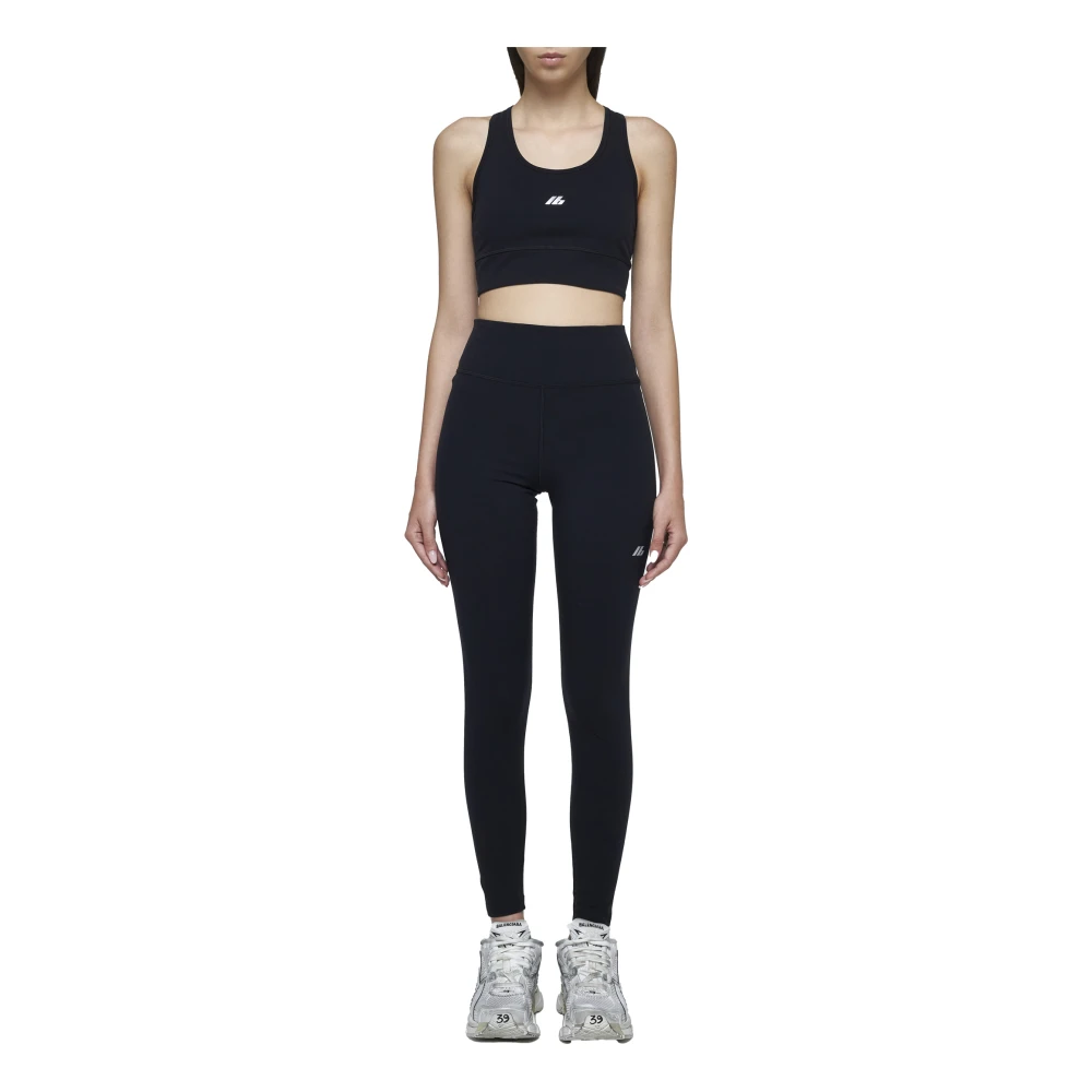 Balenciaga Reflecterend Logo Sportlegging Black Dames