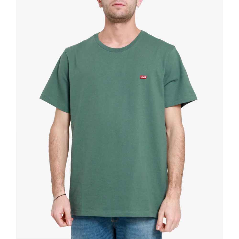 Levi's Groen Katoenen Crew-neck T-shirt met Logo Green Heren