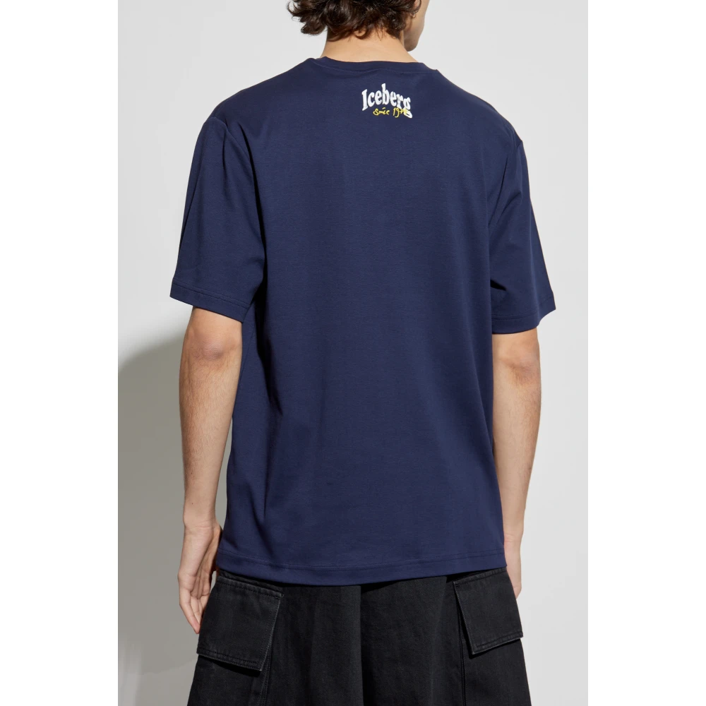 Iceberg T-shirt met print Blue Heren