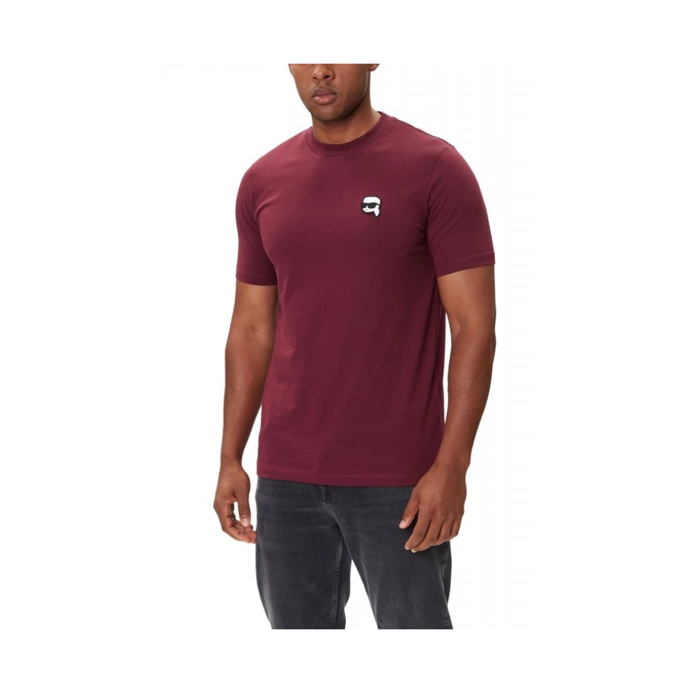Karl Lagerfeld Mannelijk Rood T-Shirt Met Ronde Hals