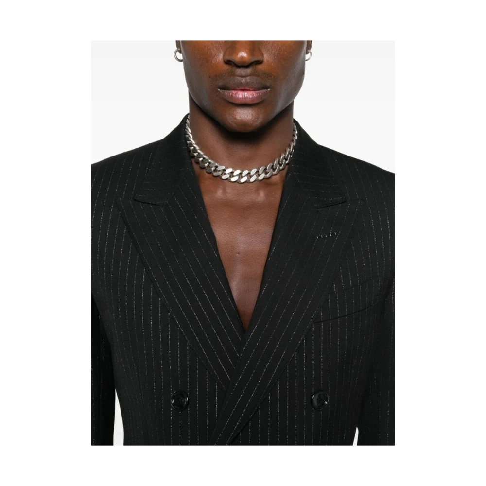 Tom Ford Zwart Pinstripe Blazer en Broek Set Black Heren