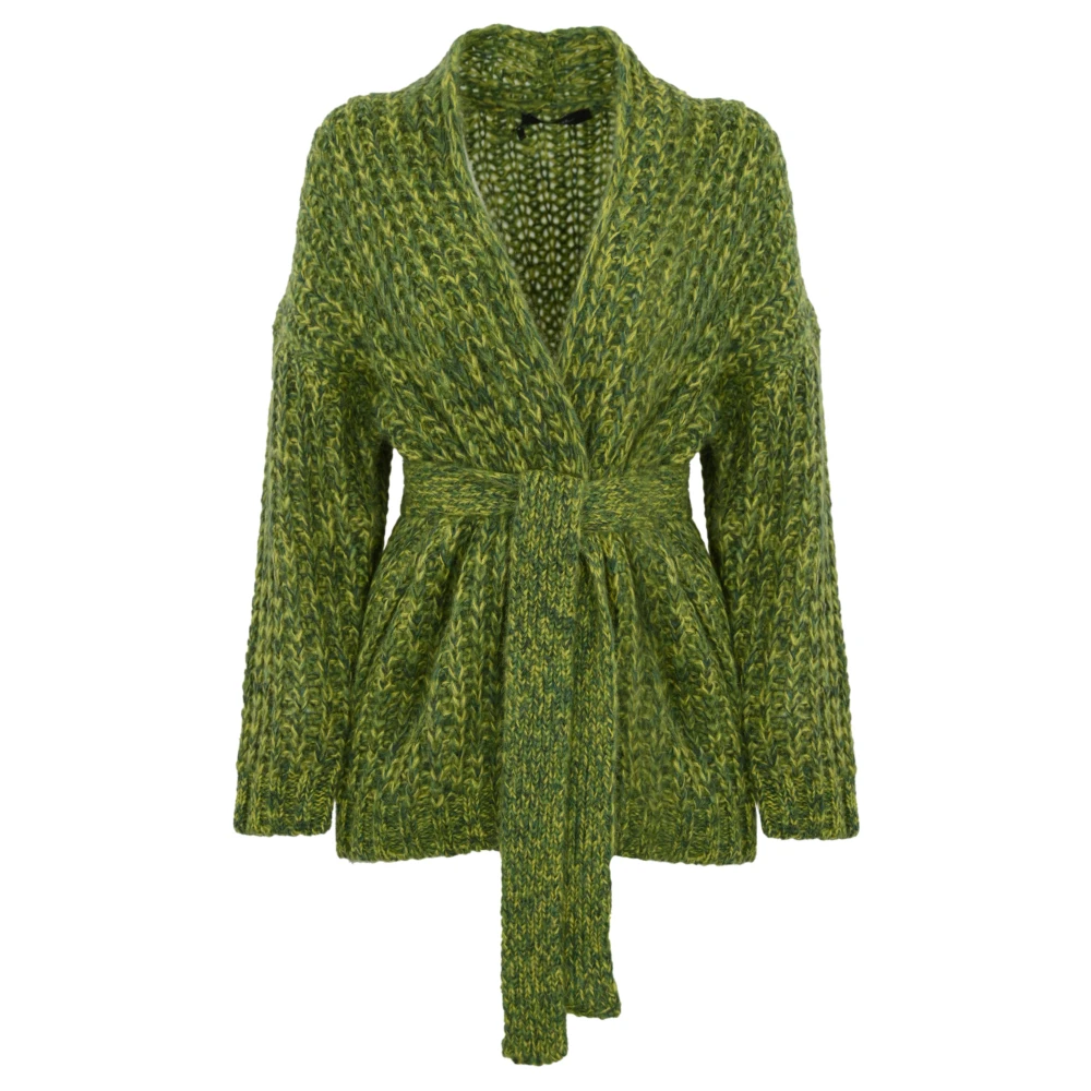 Max Mara Weekend Oversized Mohair Cardigan V-Hals Groen Green Dames