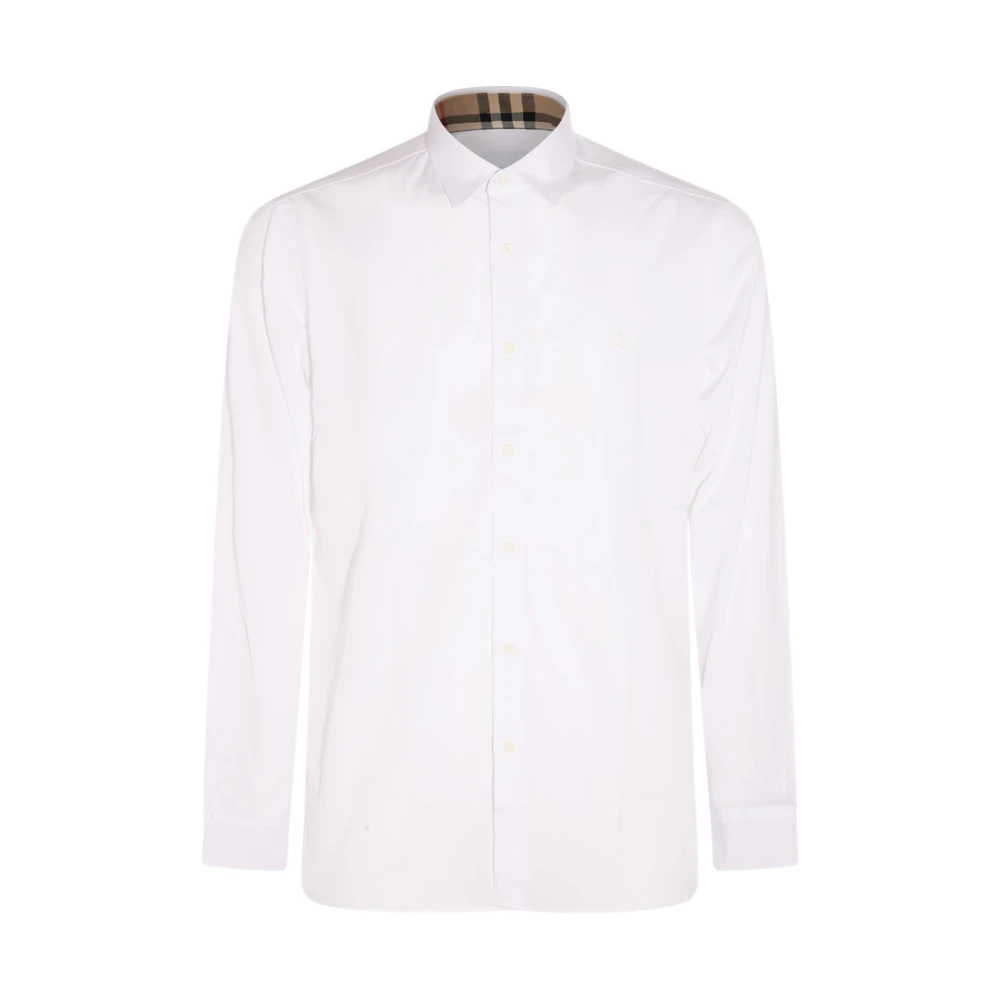 Burberry - Klassisches Baumwollhemd Mit Elasthanmischung - Shirts - Herren - Weiß - S - Bild 5
