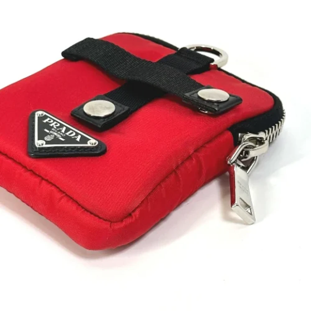 Prada Vintage Pre-owned Fabric prada-bags Red Heren