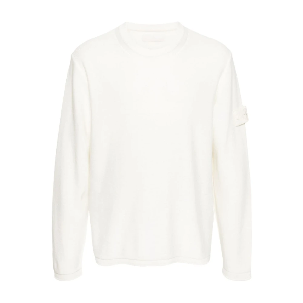 Stone Island Witte Sweatshirt Ss24 Herenmode White Heren