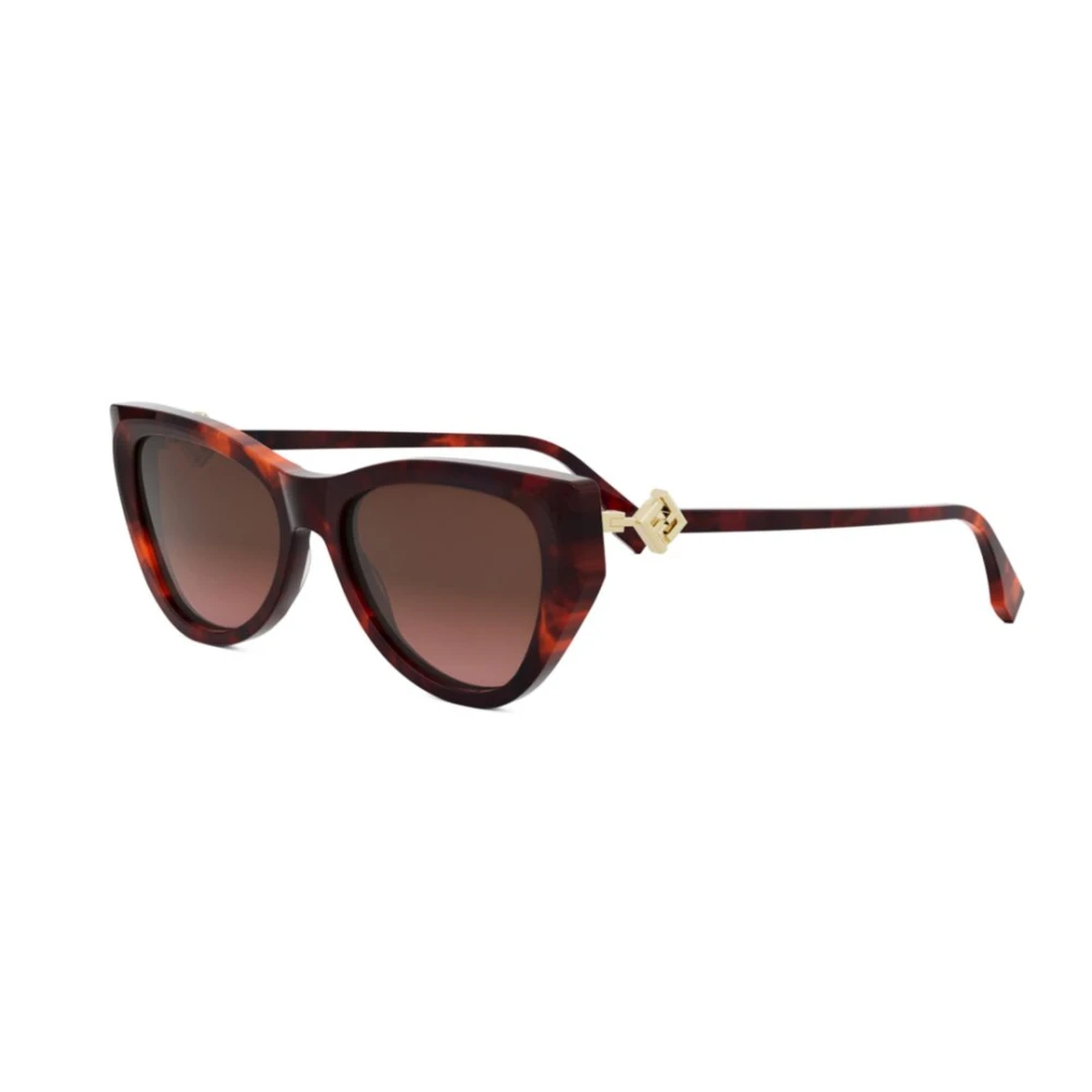 Fendi Women's Red Sunglasses, 54 Mm, Ff Diamonds Havana Cat Eye