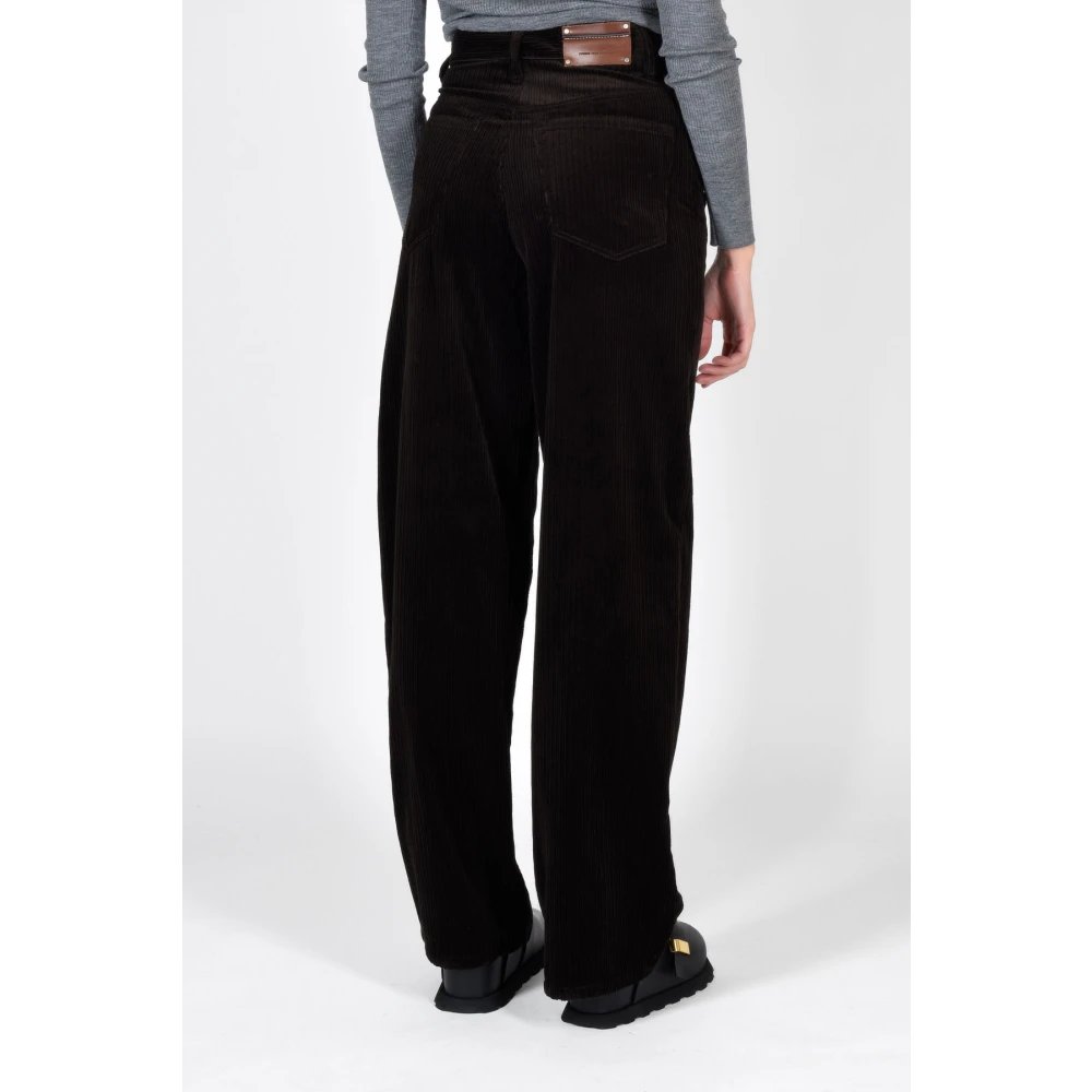 Dries Van Noten Katoenen Broek Brown Dames