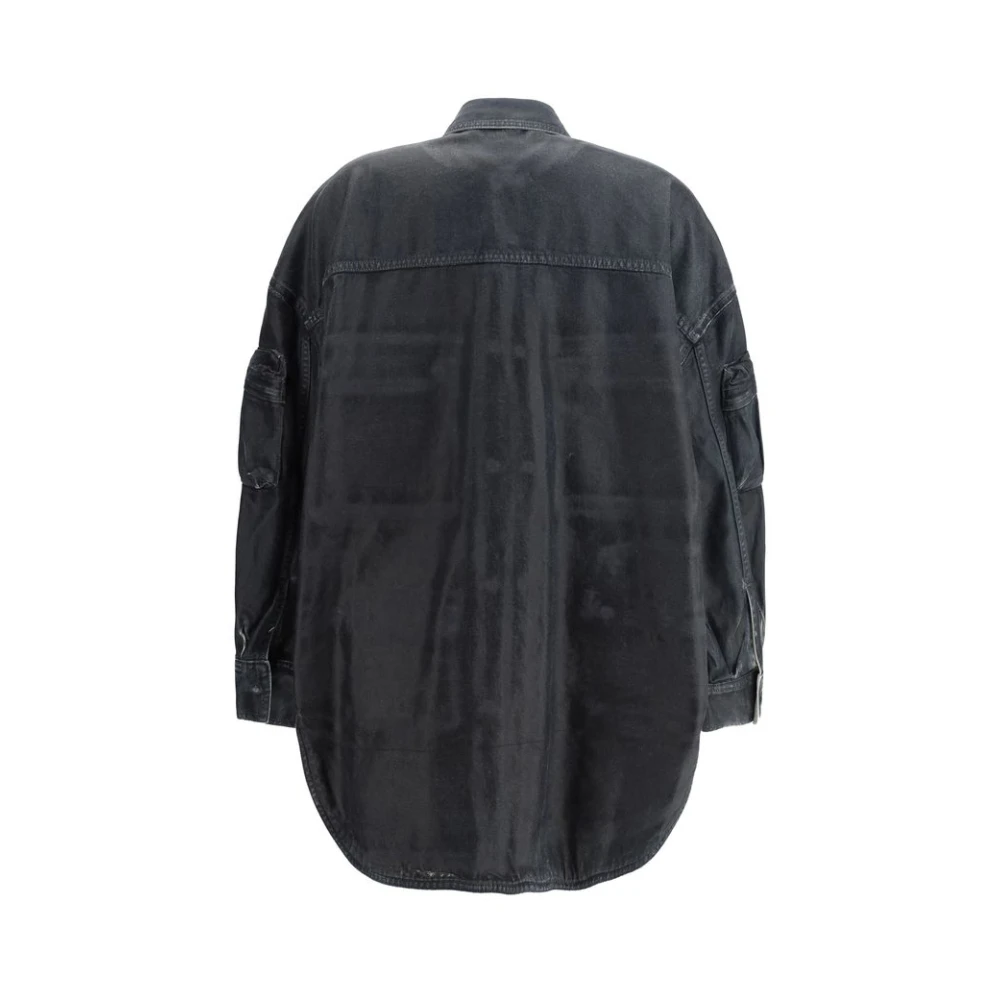 The Attico Fern Denim Jack Black Dames