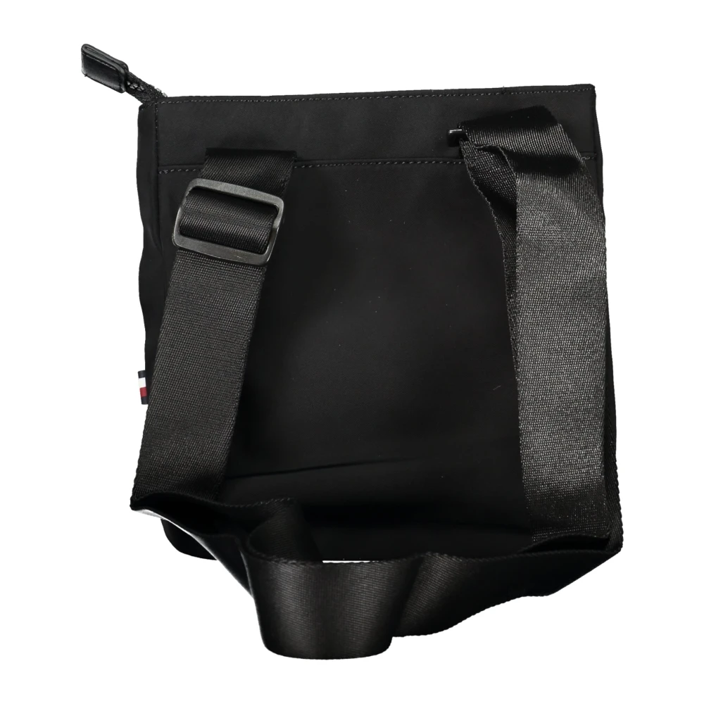 Tommy Hilfiger Zwarte Verstelbare Schoudertas met Rits Black Heren