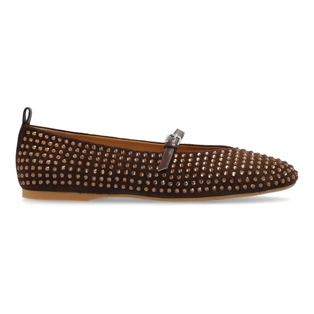 JW Anderson Strass Ballerina Maryjane Brun Mocka Brown, Dam