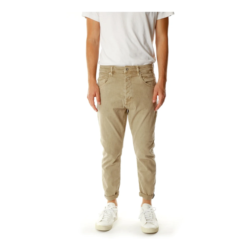 Gabba Tapered Fit Mid Waist Jeans Beige Heren
