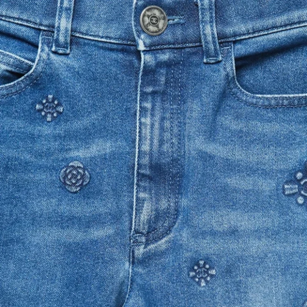 Chanel Vintage Pre-owned Denim jeans Blue Dames