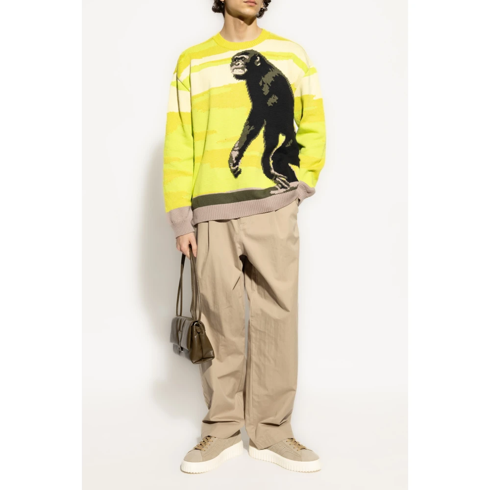 Moschino Broek met logo Beige Heren