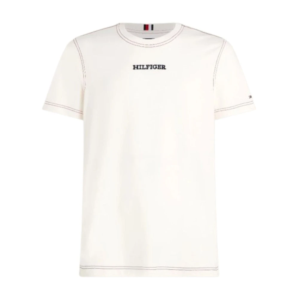 Tommy Hilfiger Heren Monotype Stitching Tee Beige Heren