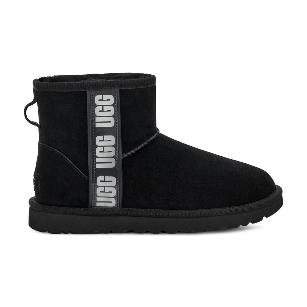 Ugg Klassieke Mini Side Logo Enkellaarzen Black Dames