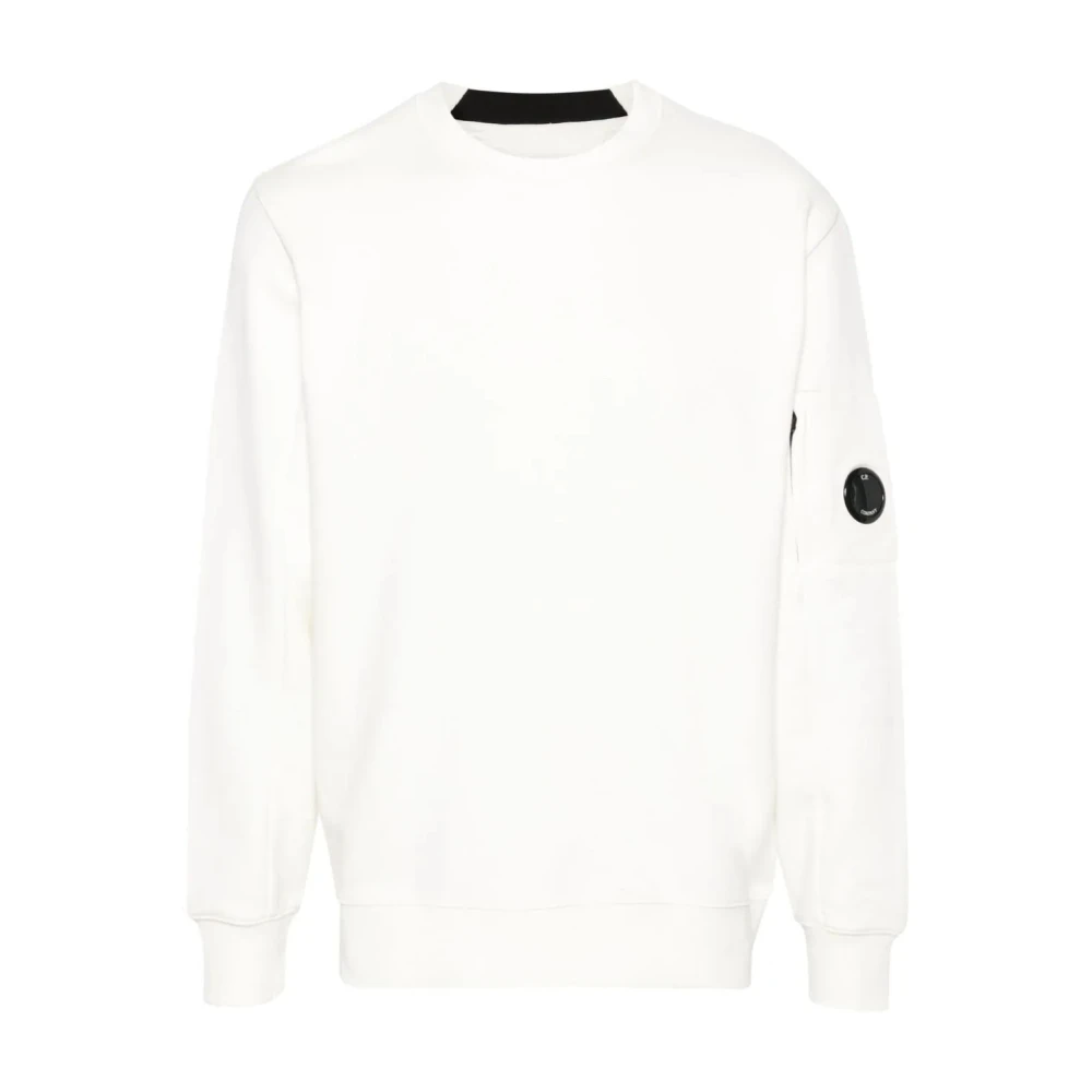 C.P. Company Diagonal Raised Fleece Sweatshirt White Heren