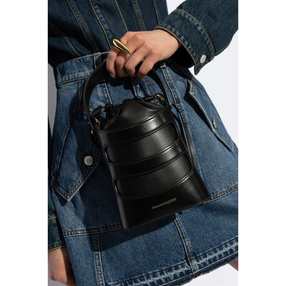 alexander mcqueen Mini The Rise schoudertas Black Dames