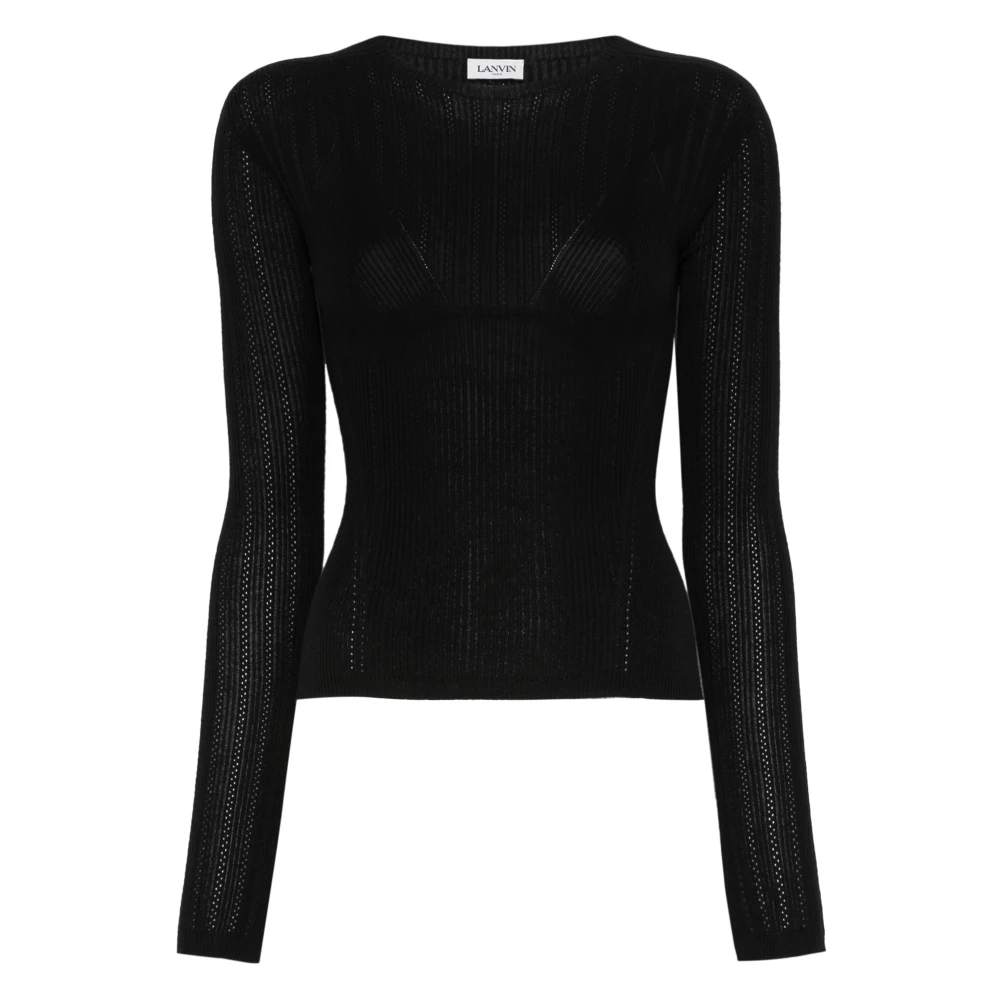 Lanvin Zwarte longsleeve top Black Dames