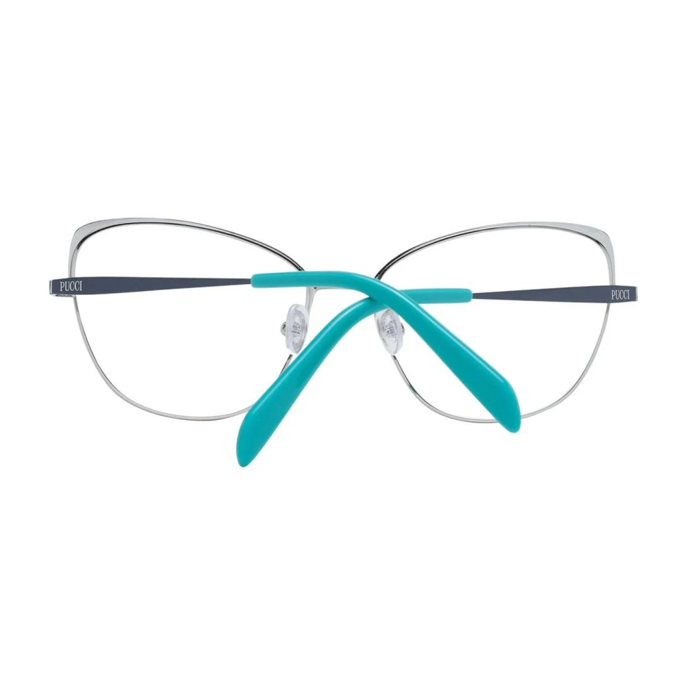 EMILIO PUCCI Blauwe Cat Eye Metalen Optische Frames Blue Dames