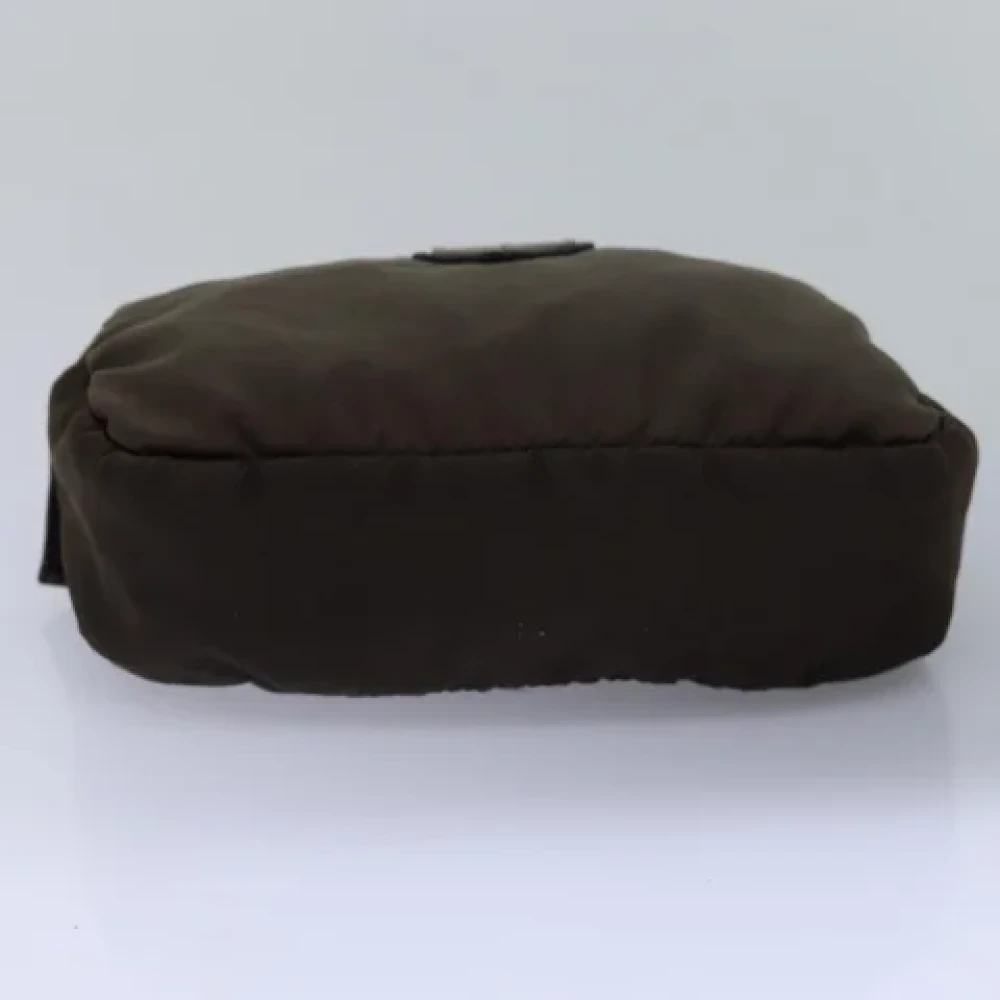 Prada Vintage Pre-owned Nylon pouches Brown Dames