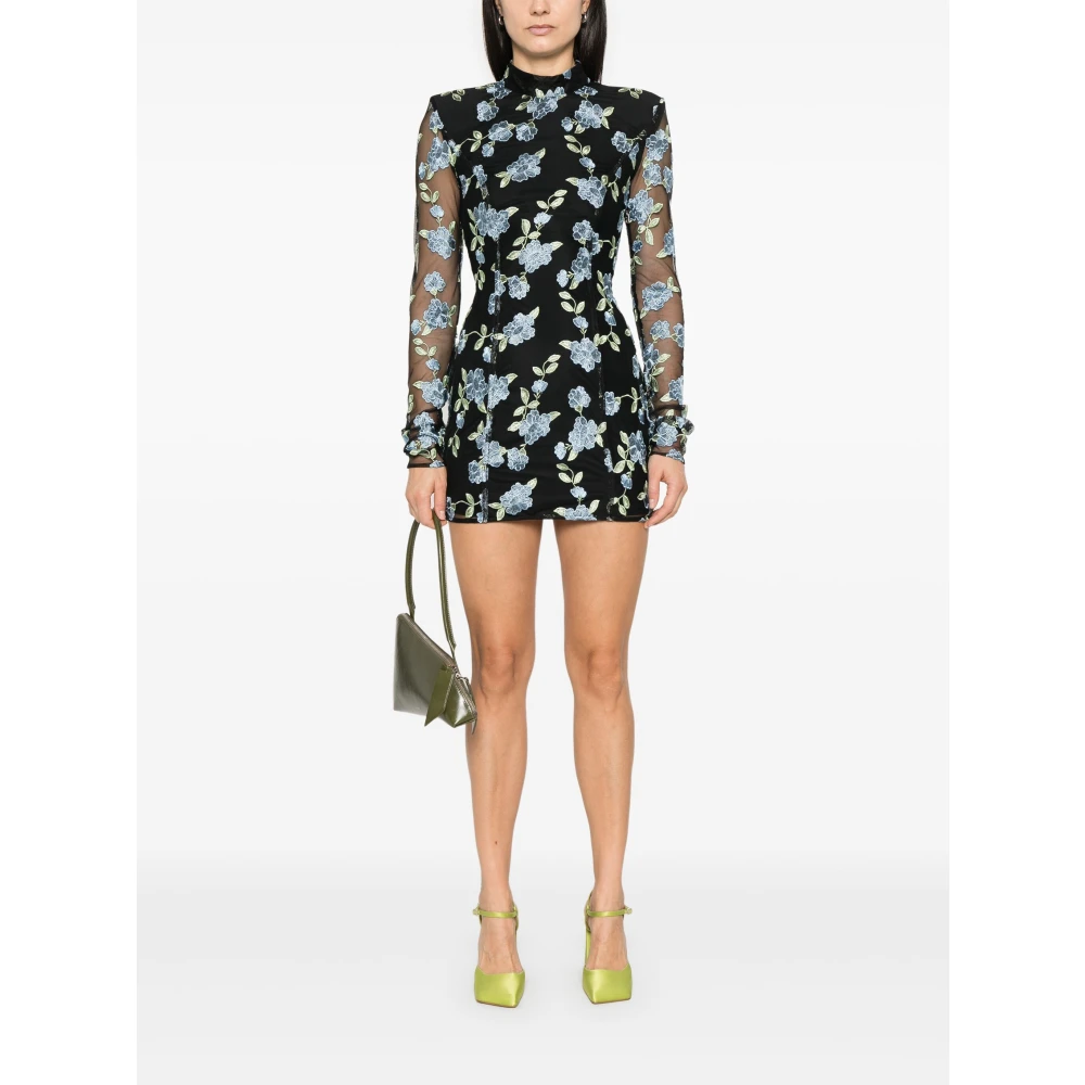 Rotate Birger Christensen Zwarte Jurk met Uitlopende Manchetten Black Dames