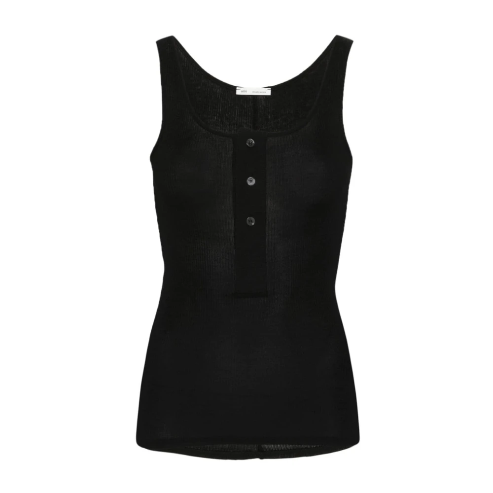 Ami Paris Top zonder mouwen Black Dames