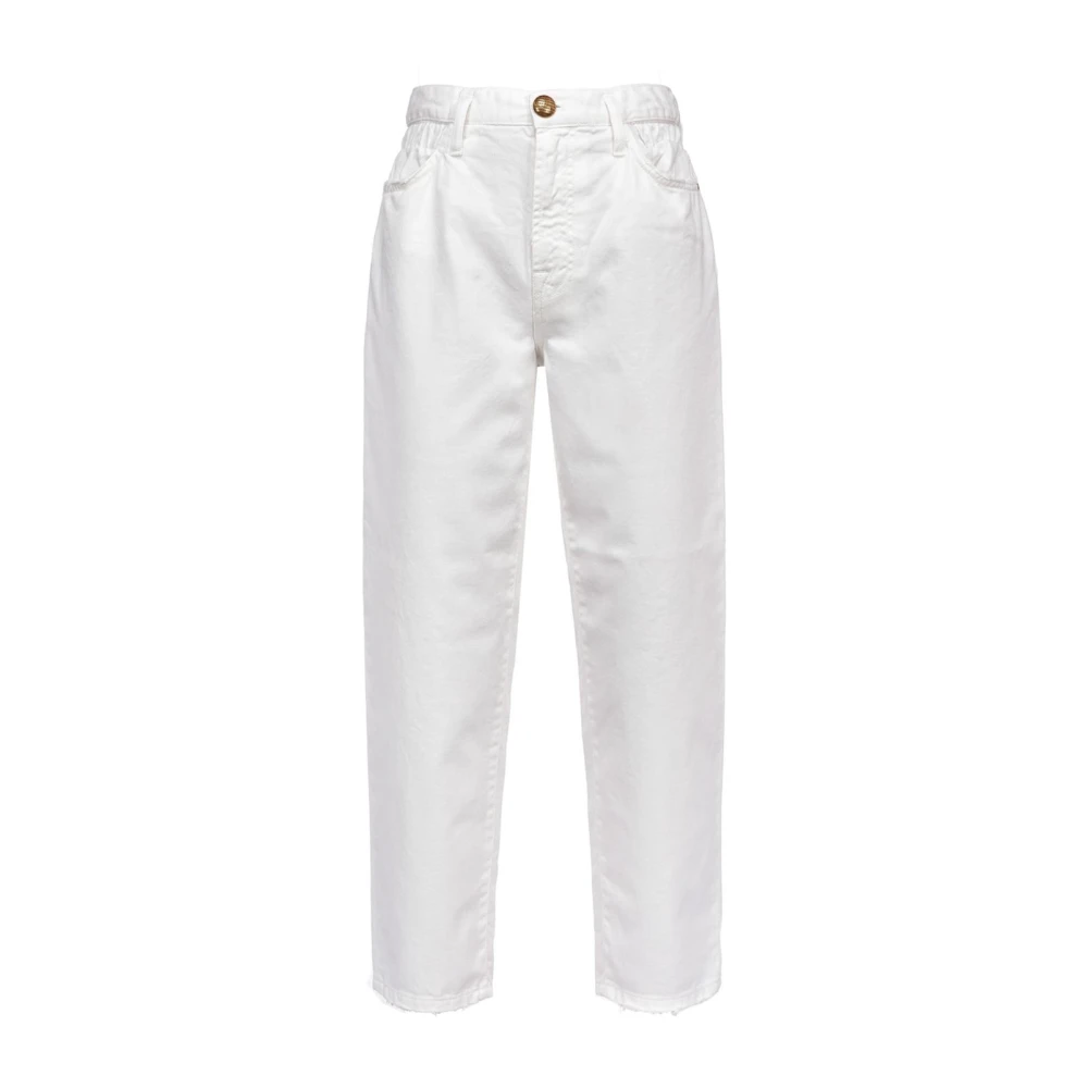 Pinko Flexi Maddie Mom-Fit Jeans met elastische taille White Dames