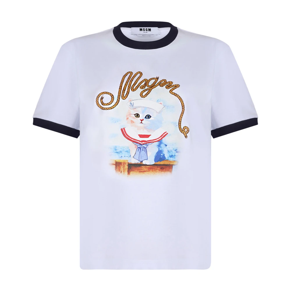 Msgm - Tops > T-Shirts - White - Msgm - Modalova