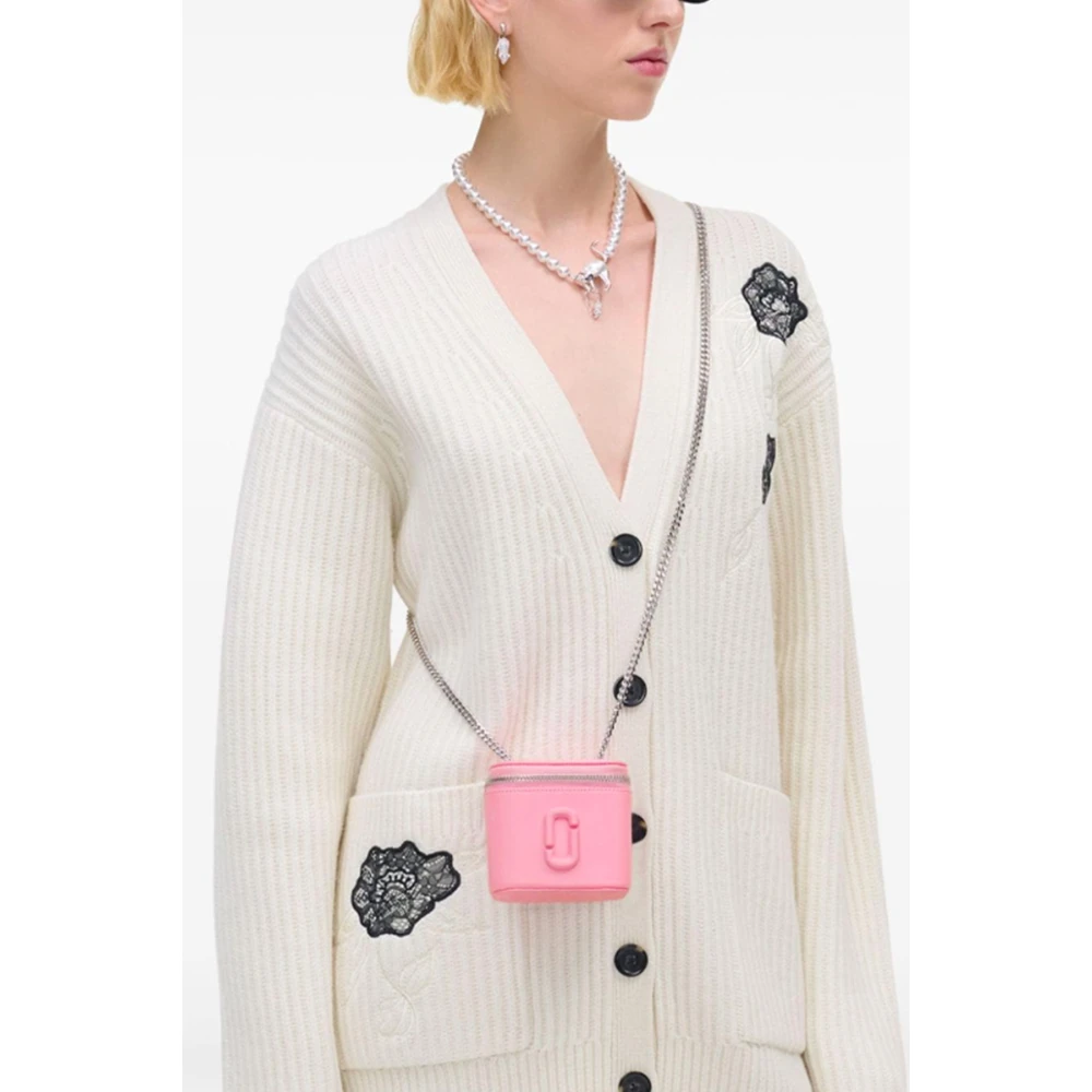 Marc Jacobs Roze Leren Schoudertas met Ketting Pink Dames