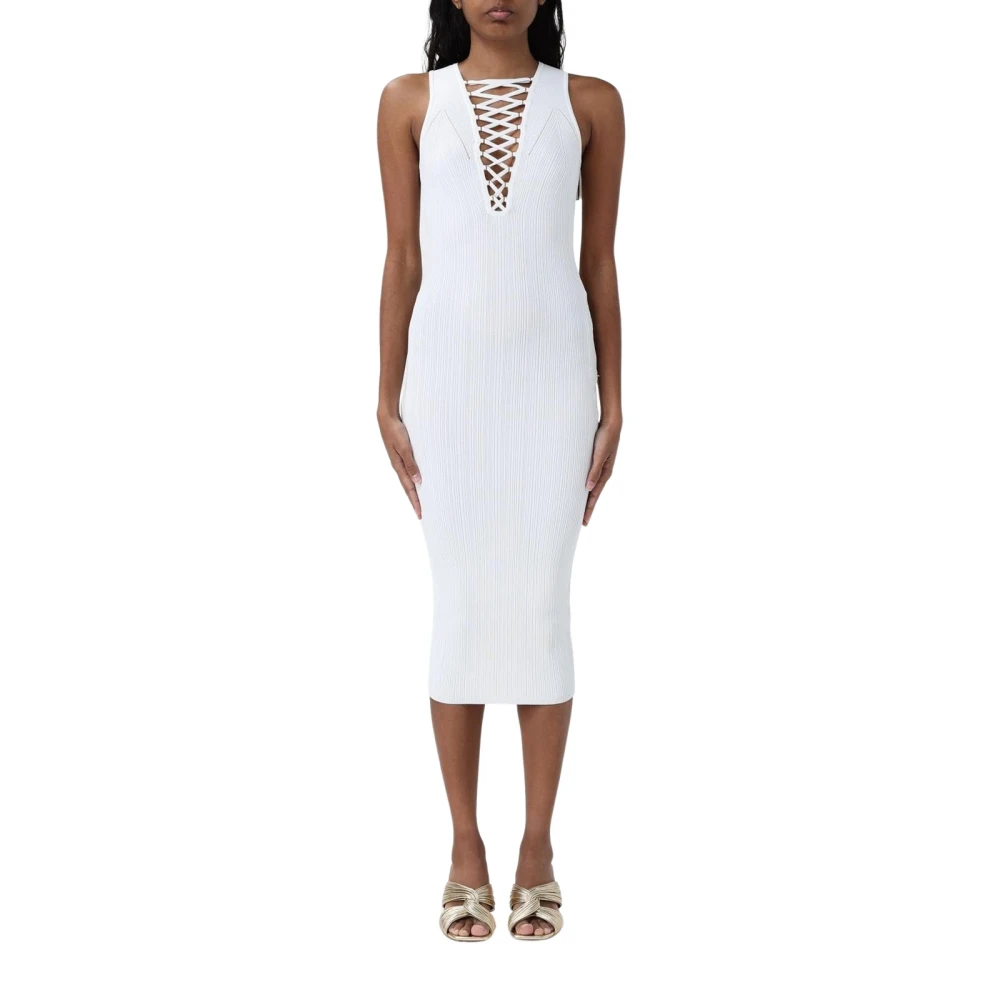Elisabetta Franchi Women's Black Draped Midi Dress