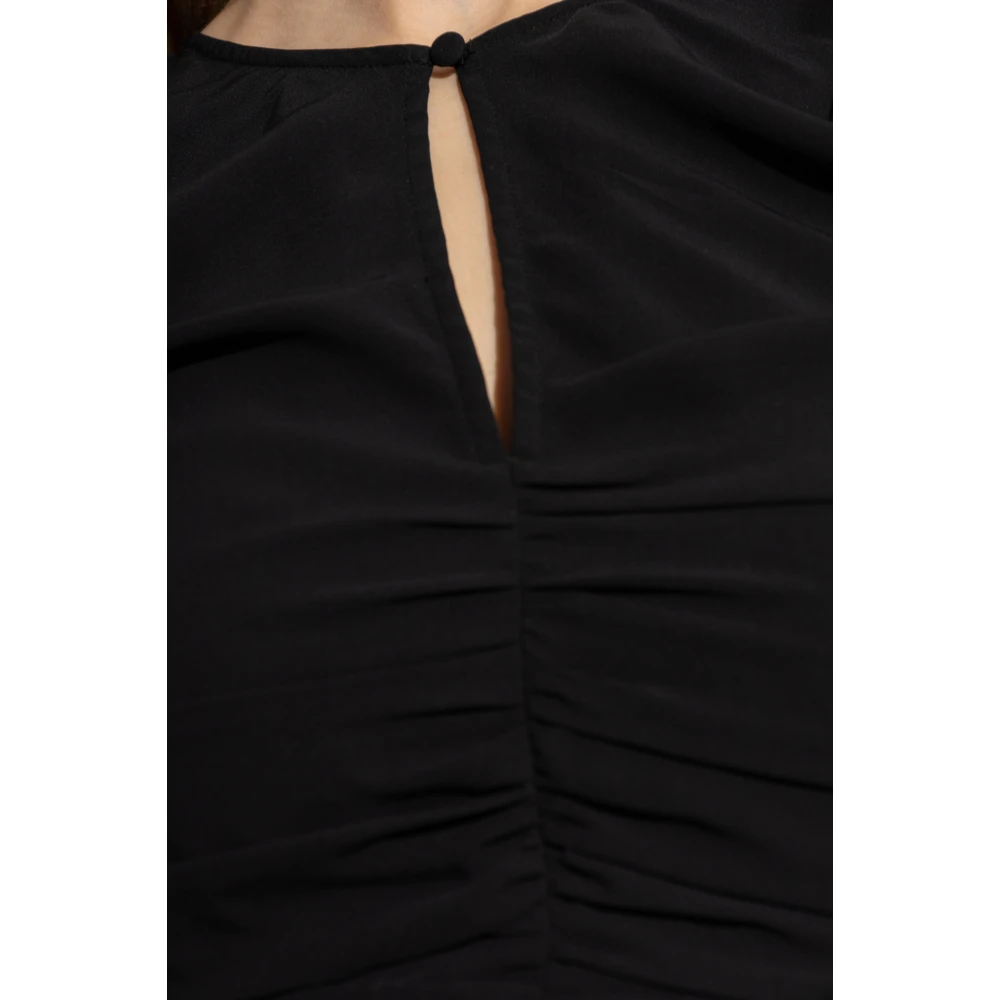 Rotate Birger Christensen Top met decoratieve drapering Black Dames