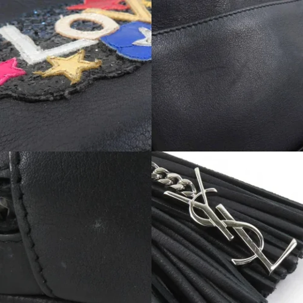 Saint Laurent Vintage Pre-owned Leather shoulder-bags Black Dames