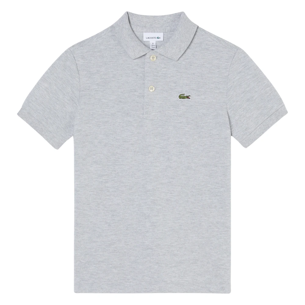 Lacoste Boys Gray Kids Short Sleeve T-Shirts, 3 Y, Pique Polo Shirt