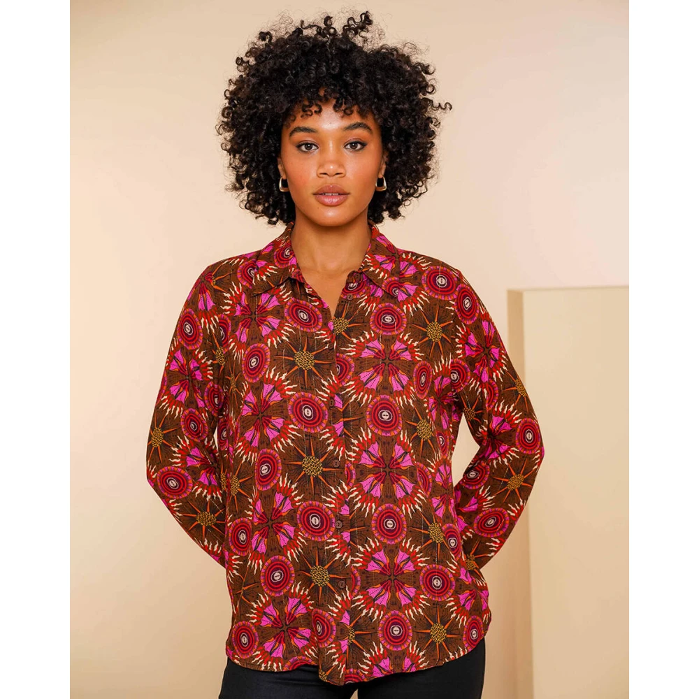 Geisha Elegante Blouse met Lange Mouwen Multicolor Dames