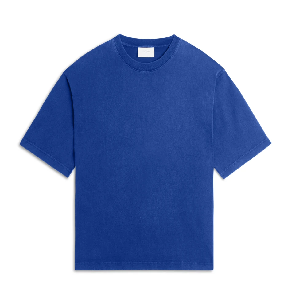 Axel Arigato T-shirt met Geborduurde Typo Blue Heren