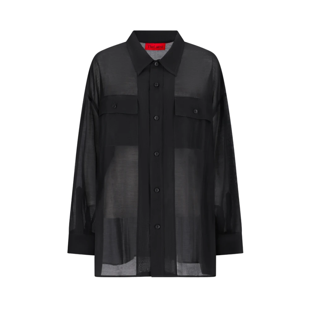 Thelatest Black Daria 4010 T0161 Mussola Leggera - Female - Shirts - L - Blouses & Shirts