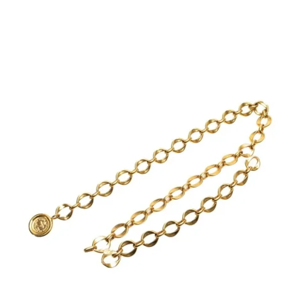 Chanel Vintage Pre-owned Fabric belts Yellow Dames